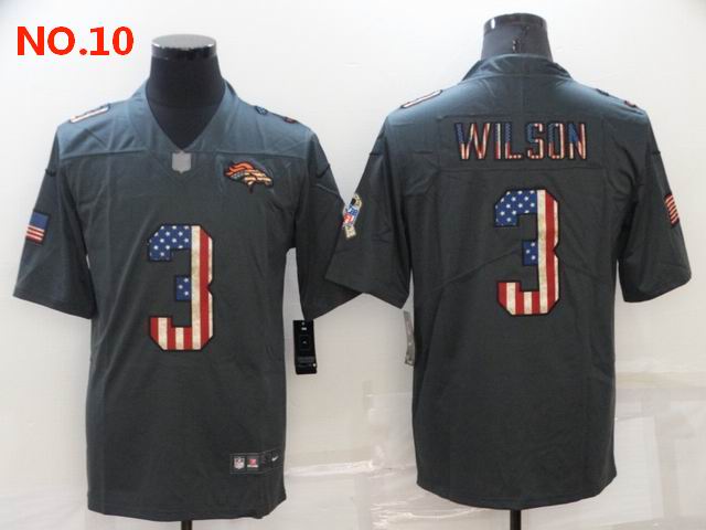 Men's Denver Broncos 3 3 Russell Wilson Jersey NO.10 ;